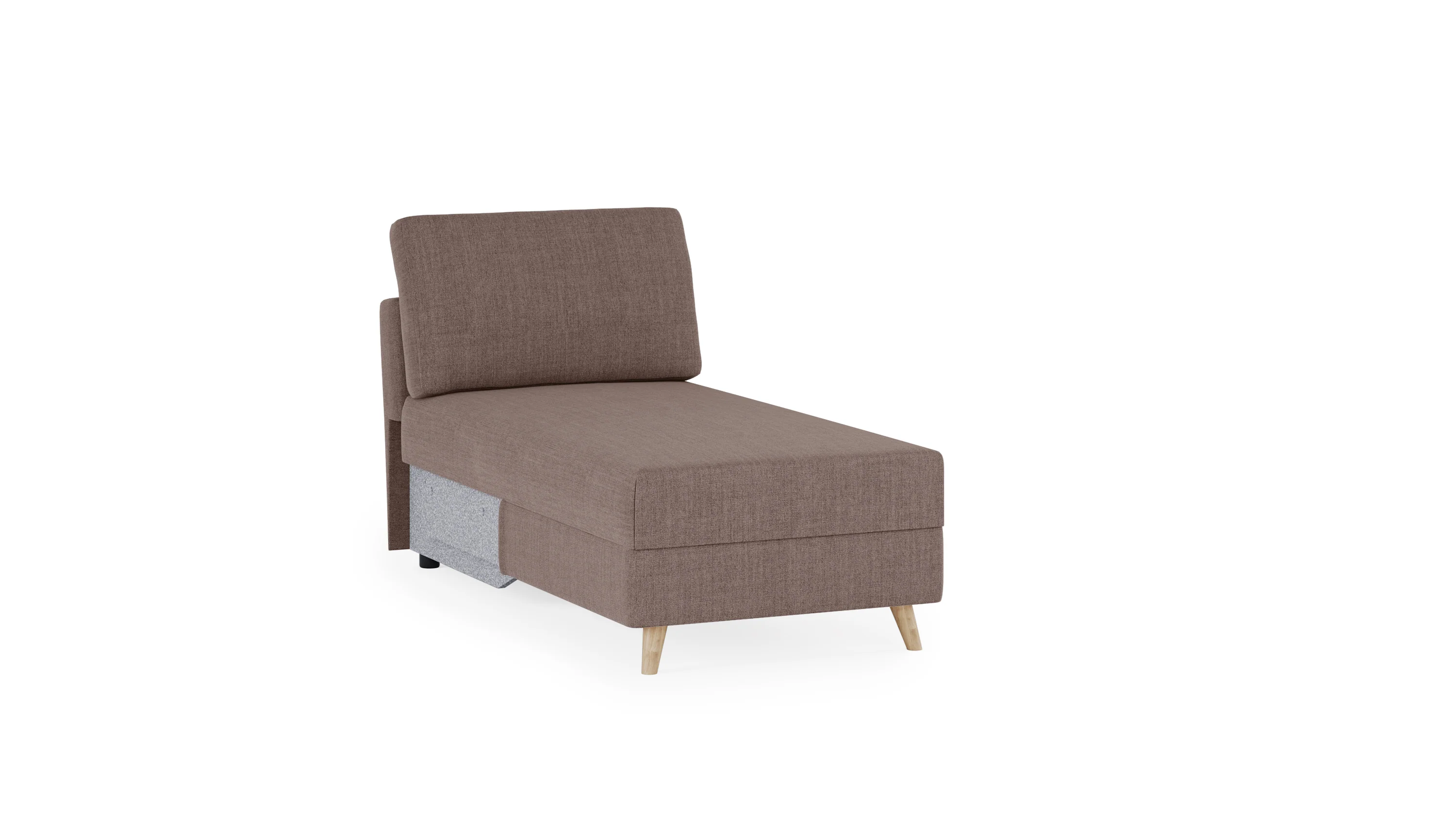 Recamiere für Schlafsofa in Braun